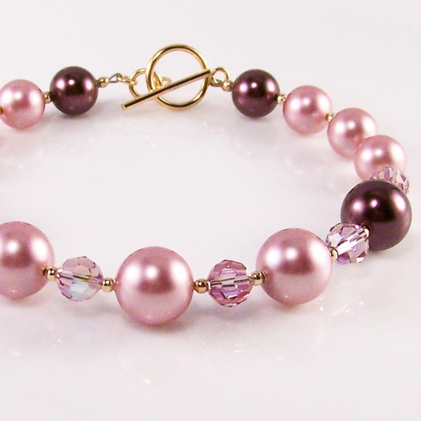 juliette bracelet - swarovski crystal and crystal pearls