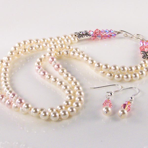 larkspur - swarovski crystal, crystal pearls, sterling
