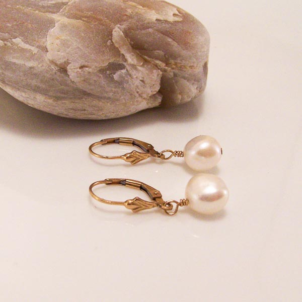 heart - baroque pearls, 20.14 rolled gold