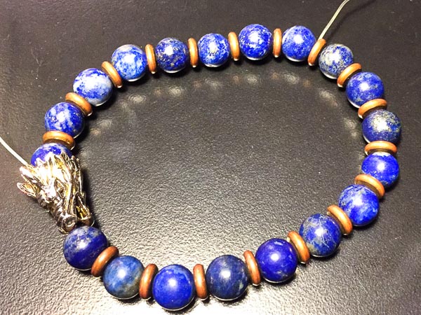 Man's Lapis Bracelet, before photo