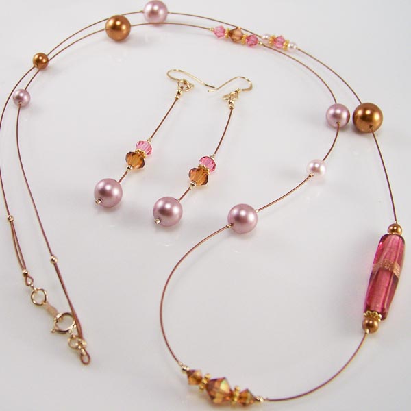 zenon - swarovski crystal and crystal pearls