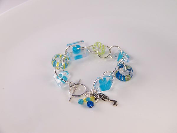 seahorse - david christensen glass, swarovski crystal